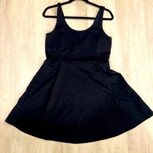 Simple black skater dress